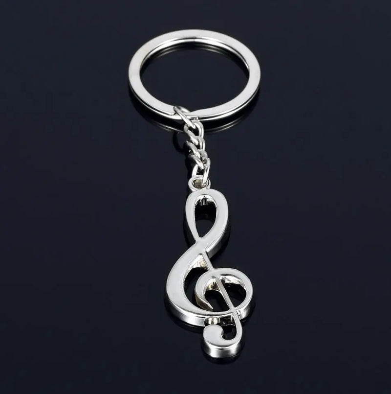 Metal Nota musical Chaveiro Cool Luxo Carro Chaveiro Musical Bolsa pingente Chaveiros Para Homem Mulheres.